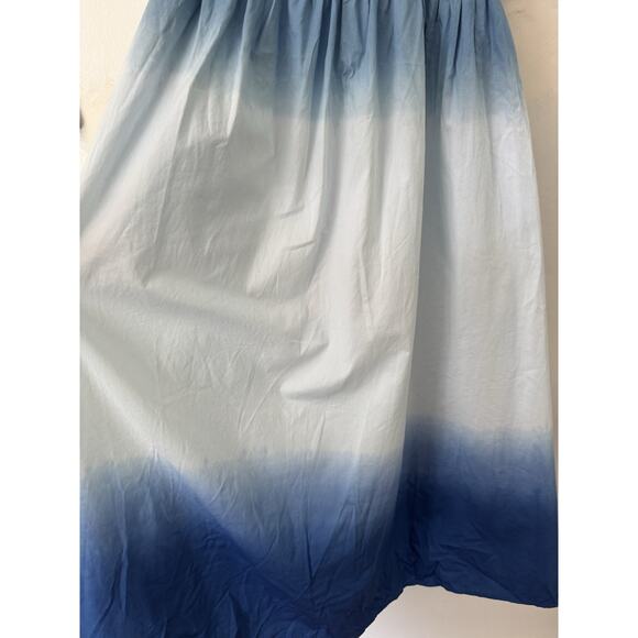 NWT J. Crew Ombré Dip Dye Midi Dress Blue Size Medium - Picture 7 of 9